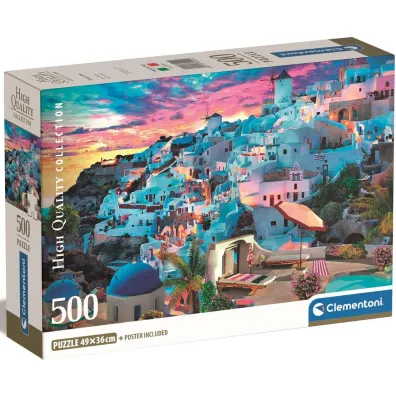 Puzzle 500 el. Compact Greece View Clementoni