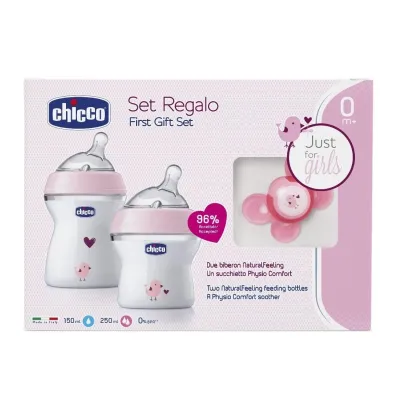 Zestaw do karmienia r�owy 0m+ Chicco