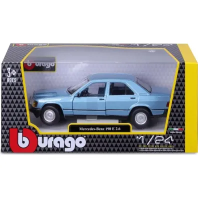 Bburago model mercedes-benz 190e blue 1:24