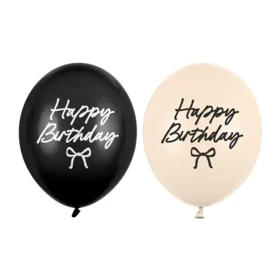 PartyDeco Balony Strong Happy Birthday Kokardki 30cm