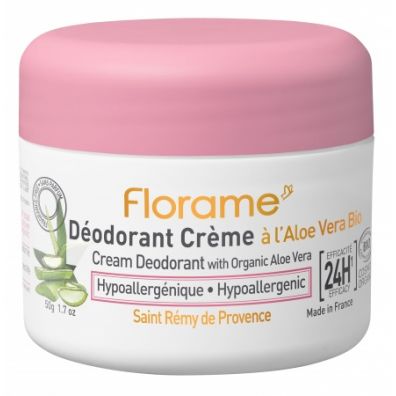 Florame Organiczny Hipoalergiczny dezodorant w kremie z aloesem 50 ml