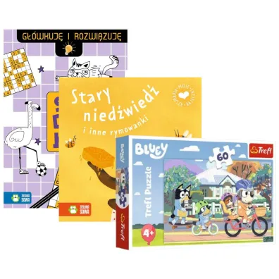 Pakiet dla przedszkolaka. Stary nied�wied� i inne rymowanki, Sudoku. G��wkuj� i rozwi�zuj�, Puzzle 60 el. Weso�y Bluey