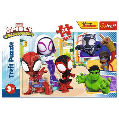 Puzzle Maxi 24 el. Spidey and his Amazing Friends. Marvel. Spidey i przyjaciele Trefl