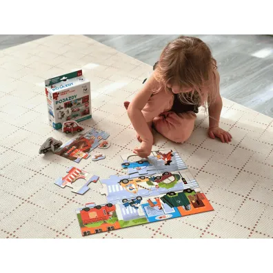 Puzzle Pojazdy + figurki Pierwsze puzzle Kapitan Nauka Edgard
