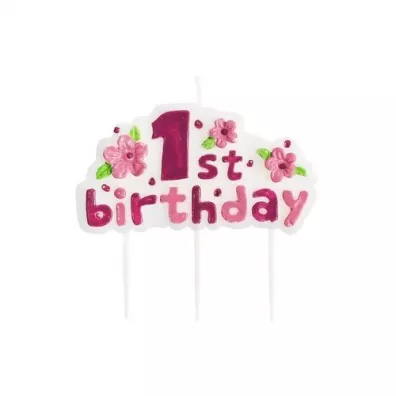 Godan �wieczka na pikerach 1st Birthday, r�owa