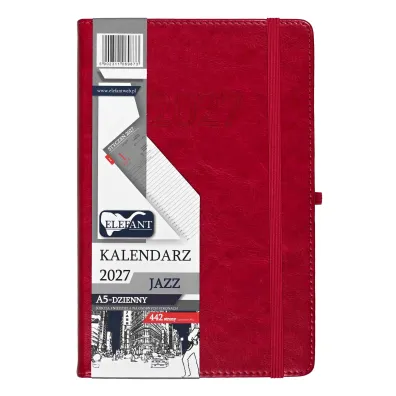 Kalendarz 2027 Jazz A5 dzienny r�owy