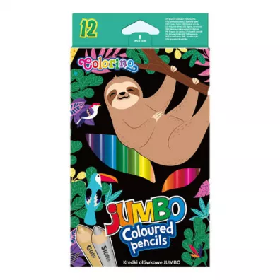 Patio Kredki o��wkowe tr�jk�tne JUMBO Wildkid 22037 Colorino 12 szt.