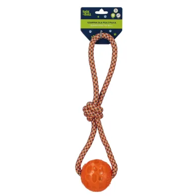 Zabawka dla psa Szarpak 36 cm z pi�k� pomara�czowy TRIK&ROLL 560883