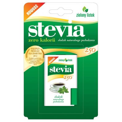 Zielony Listek Stevia pastylki w dozowniku 250 szt.