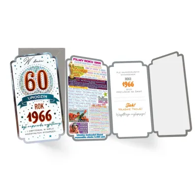 Kukartka Karnet Urodziny 60