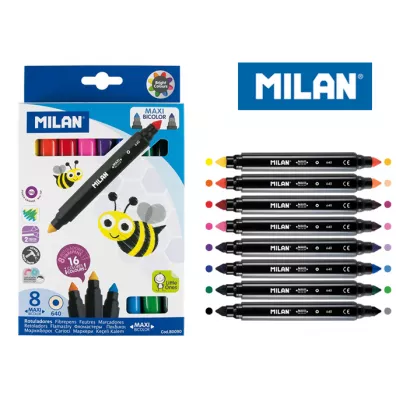 Milan Flamastry dwustronne Bicolor 16 kolorw