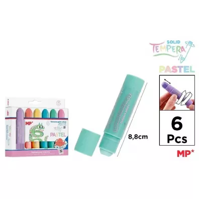 Mp Main Paper Farby tempera pastel w sztyfcie 6 kolor�w