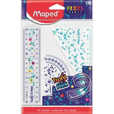 Maped Zestaw geometryczny Pixel Twist`n Flex nie�amliwy 3 elementy