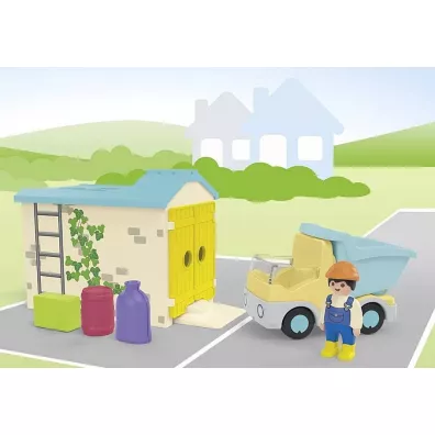Playmobil Junior Ci�ar�wka z gara�em z funkcj� sortera 71686