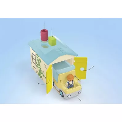 Playmobil Junior Ci�ar�wka z gara�em z funkcj� sortera 71686