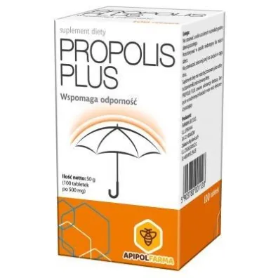 Apipolfarma Propolis Plus suplement diety 100 tab.
