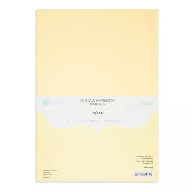 Dalprint Zestaw papierw A4 20 arkuszy Ecru 220g