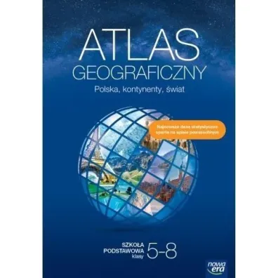 Atlas geograficzny. Polska, kontynenty, �wiat. Szko�a podstawowa. Klasy 5-8