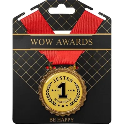 Be-Happy Gifts Medal prezentowy z napisem Numer 1