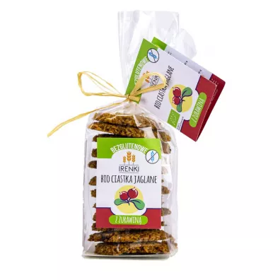 Irenki Ciastka jaglane z �urawin� bezglutenowe 150 g Bio