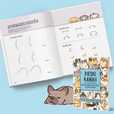 Pieski kawaii. Naucz si� rysowa� krok po kroku. 100 ps�w i psiak�w