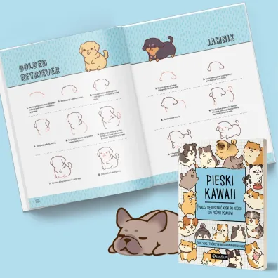 Pieski kawaii. Naucz si� rysowa� krok po kroku. 100 ps�w i psiak�w
