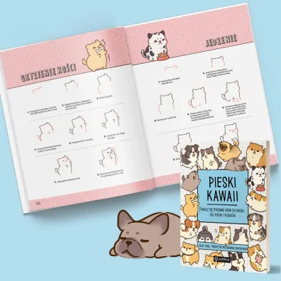 Pieski kawaii. Naucz si� rysowa� krok po kroku. 100 ps�w i psiak�w