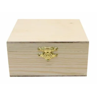 Rosa Pudeko drewniane z zamkiem 15x8x15cm