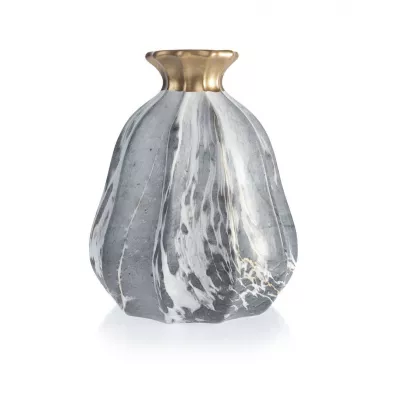 HowHomely Wazon Liam Marbling Gold 21 cm