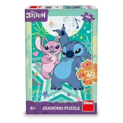 Puzzle 200 el. z diamencikami Stitch Dino Toys