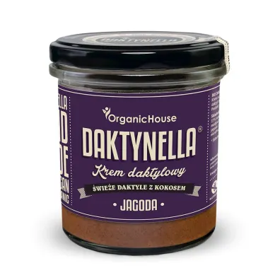 Organic House Krem kokos - daktyle medjool - jagoda bezglutenowy 280 g Bio