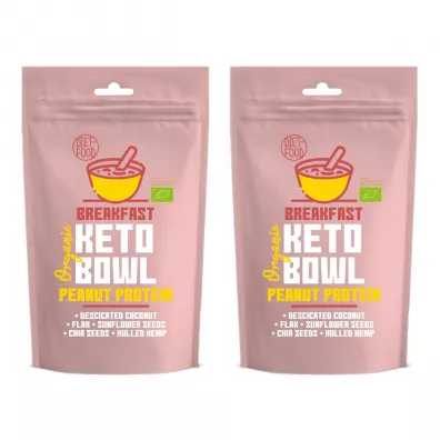 Diet-Food Alternatywa owsianki keto bowl o smaku orzeszkw ziemnych Zestaw 2 x 200 g Bio