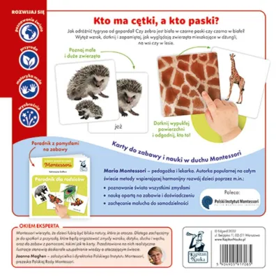 Zwierz�ta. Montessori. Karty sensoryczne. Kapitan Nauka