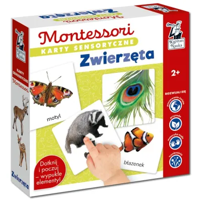 Zwierz�ta. Montessori. Karty sensoryczne. Kapitan Nauka