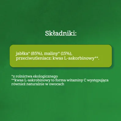 Gerber Organic Deserek jab�ko malina dla niemowl�t po 4 miesi�cu 125 g Bio