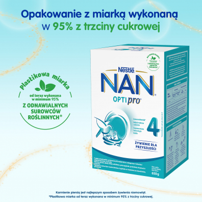 Nestle Nan Optipro 4 Junior Produkt na bazie mleka dla dzieci po 2. roku 650 g