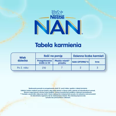 Nestle Nan Optipro 4 Junior Produkt na bazie mleka dla dzieci po 2. roku 650 g