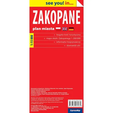see you! in? Plan miasta Zakopane 1:15 000