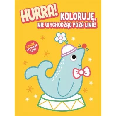 Hurra! Koloruj nie wychodzc poza linie. Foka