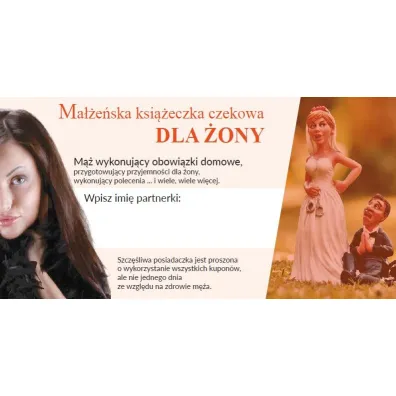 Ksi��eczka czekowa dla �ony GrajmyRazem