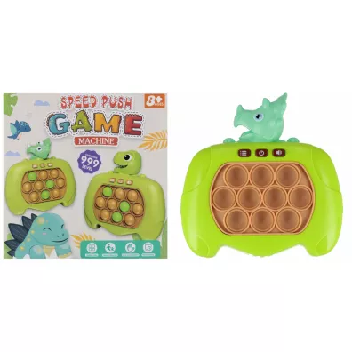 Konsola zrcznociowa Pop It zielona Dinozaury Leantoys