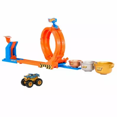 Hot Wheels. City Skok po trofeum + monster truck Mattel