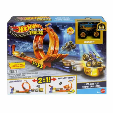Hot Wheels. City Skok po trofeum + monster truck Mattel