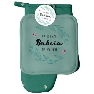 Be-Happy Gifts Zestaw r�kawica kuchenna + �apka Najlepsza Babcia