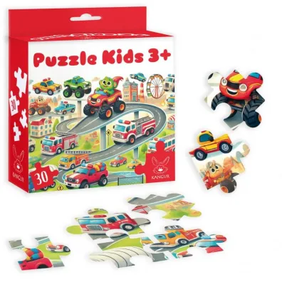Puzzle 30 el. Kids Auta 3+ Kangur