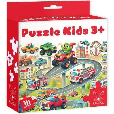 Puzzle 30 el. Kids Auta 3+ Kangur