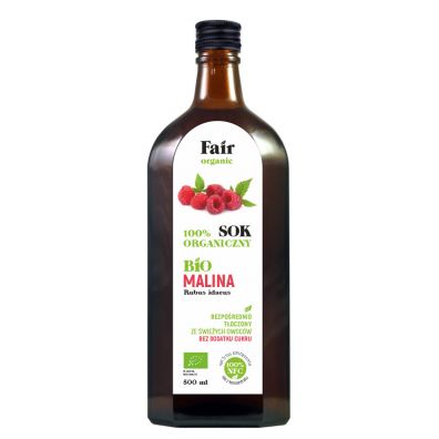 Fair Organic Sok 100% NFC Malina bezpośrednio tłoczony 500 ml Bio