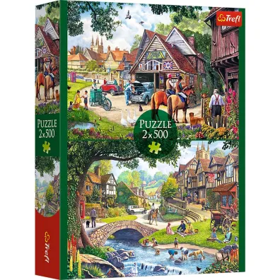 Puzzle 2x500 el. Sielankowe �ycie Trefl