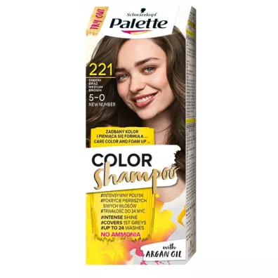 Palette Color Shampoo szampon koloryzuj�cy do w�os�w do 24 my� 221 (5-0) �redni Br�z