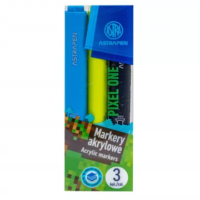 Markery trjktne akrylowe Astrapen Pixel One 3 kolory